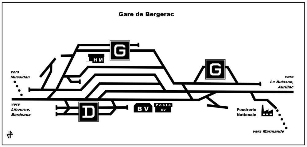 Plan gare bergerac