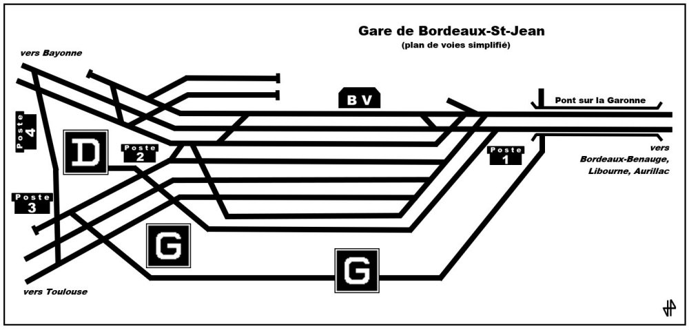 Plan de Bordeaux-St-Jean