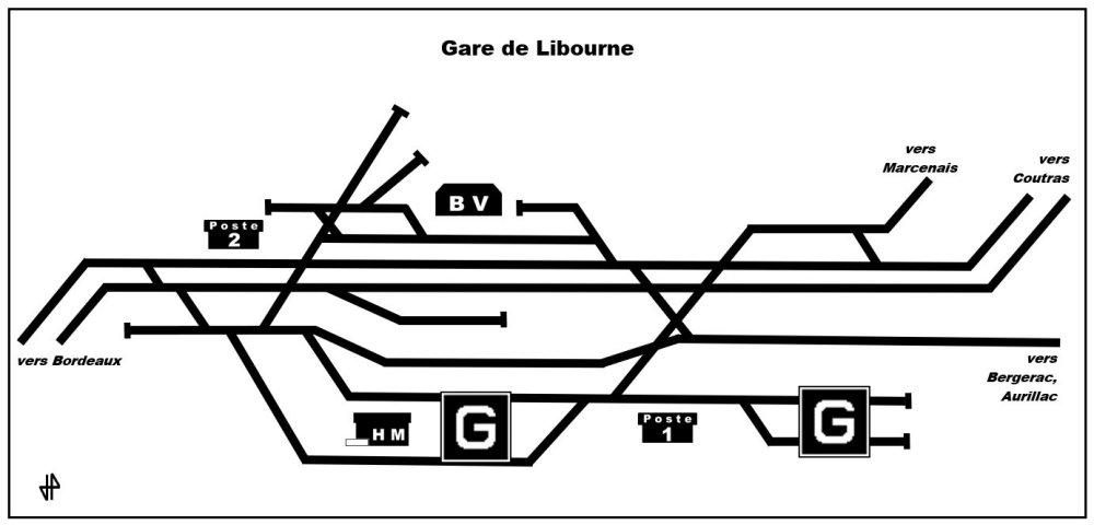 Plan gare Libourne